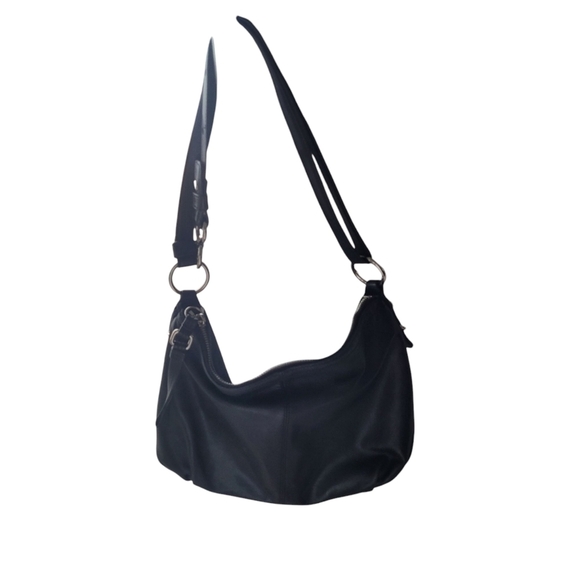 COACH Hobo Style Soft Black Leather Shoulder Bag - Picture 2 of 12